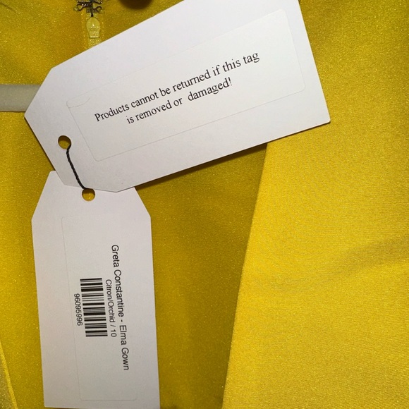 Elegant Yellow Evening Gown - Picture 6 of 14